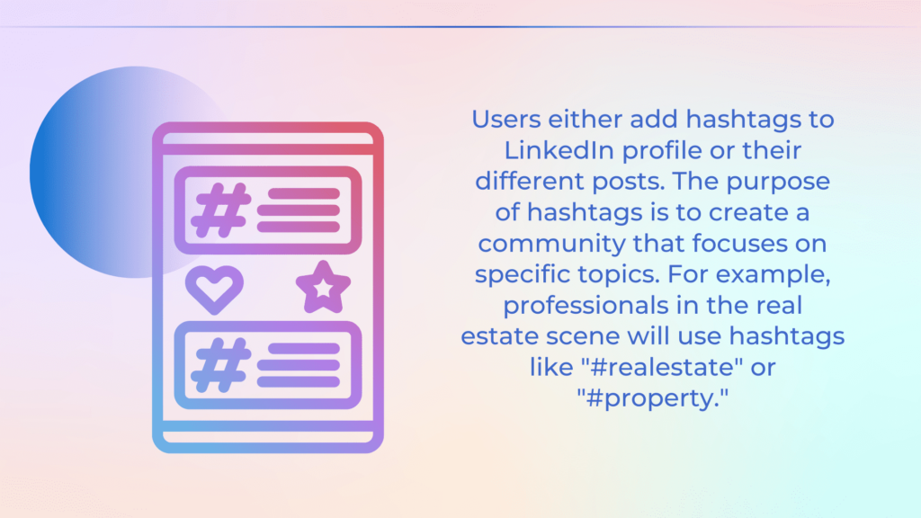 Purpose of LinkedIn hashtags